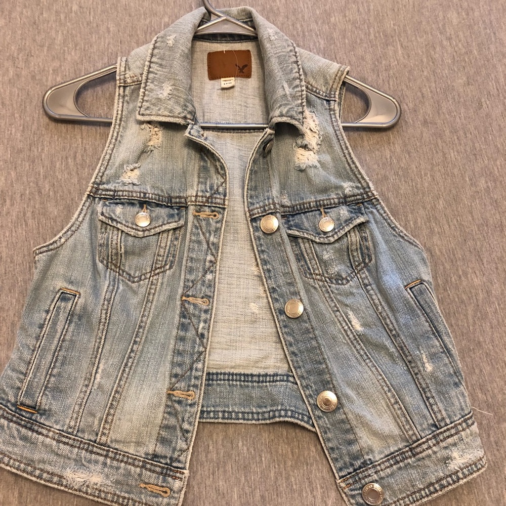 NWT denim vest